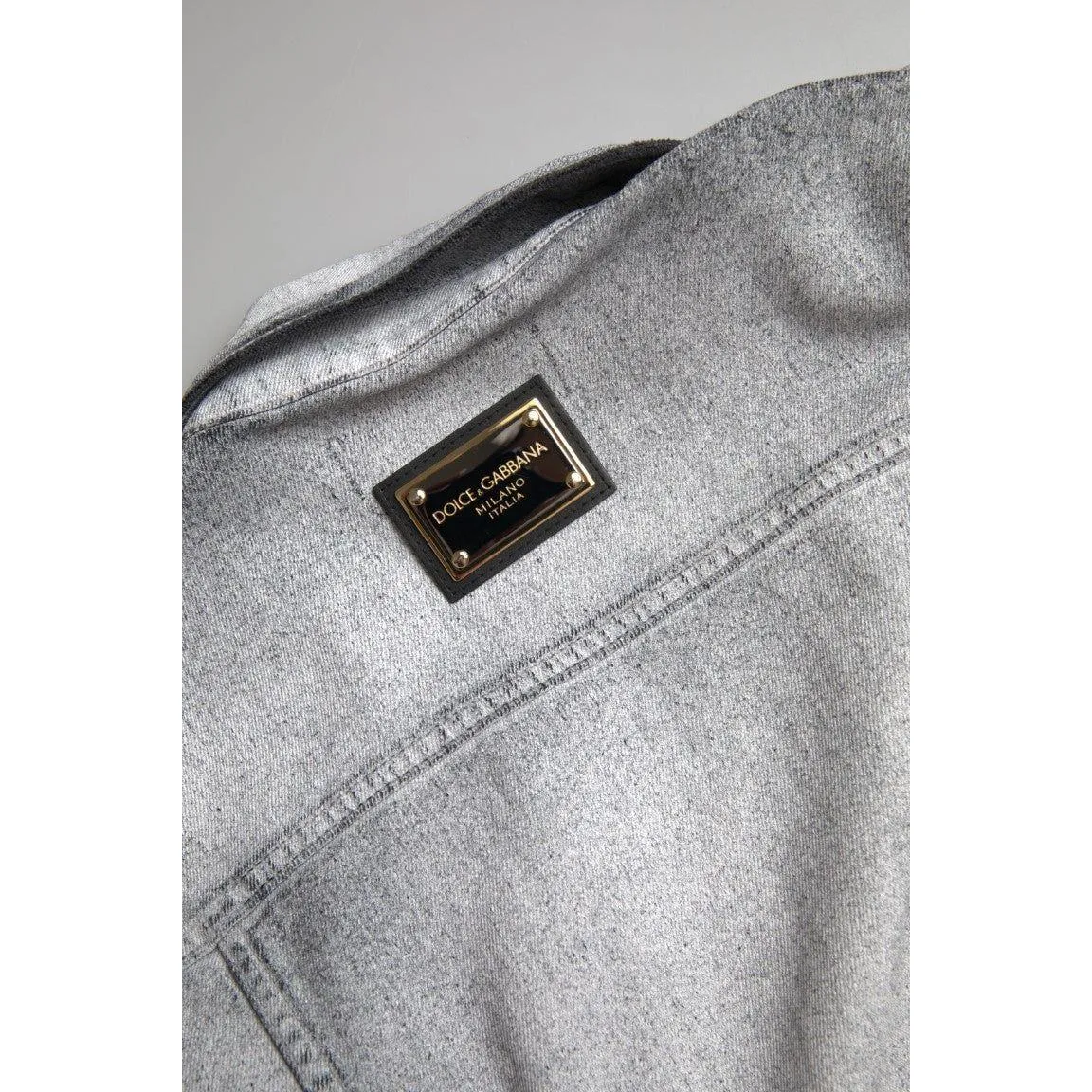 Dolce & Gabbana Elegant Gray Cotton Stretch Denim Jacket