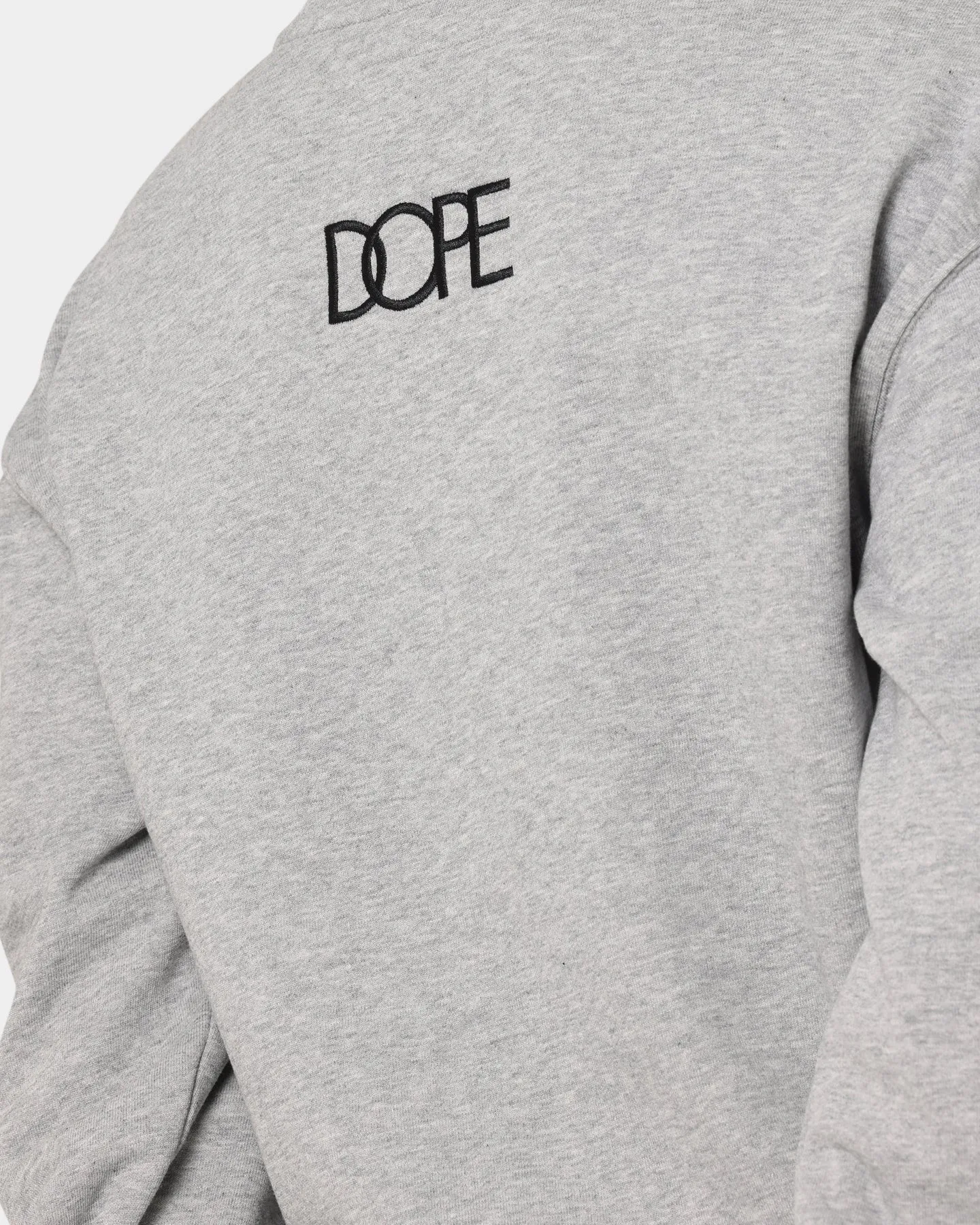 DOPE Panel Zip Crewneck Grey Marle/White