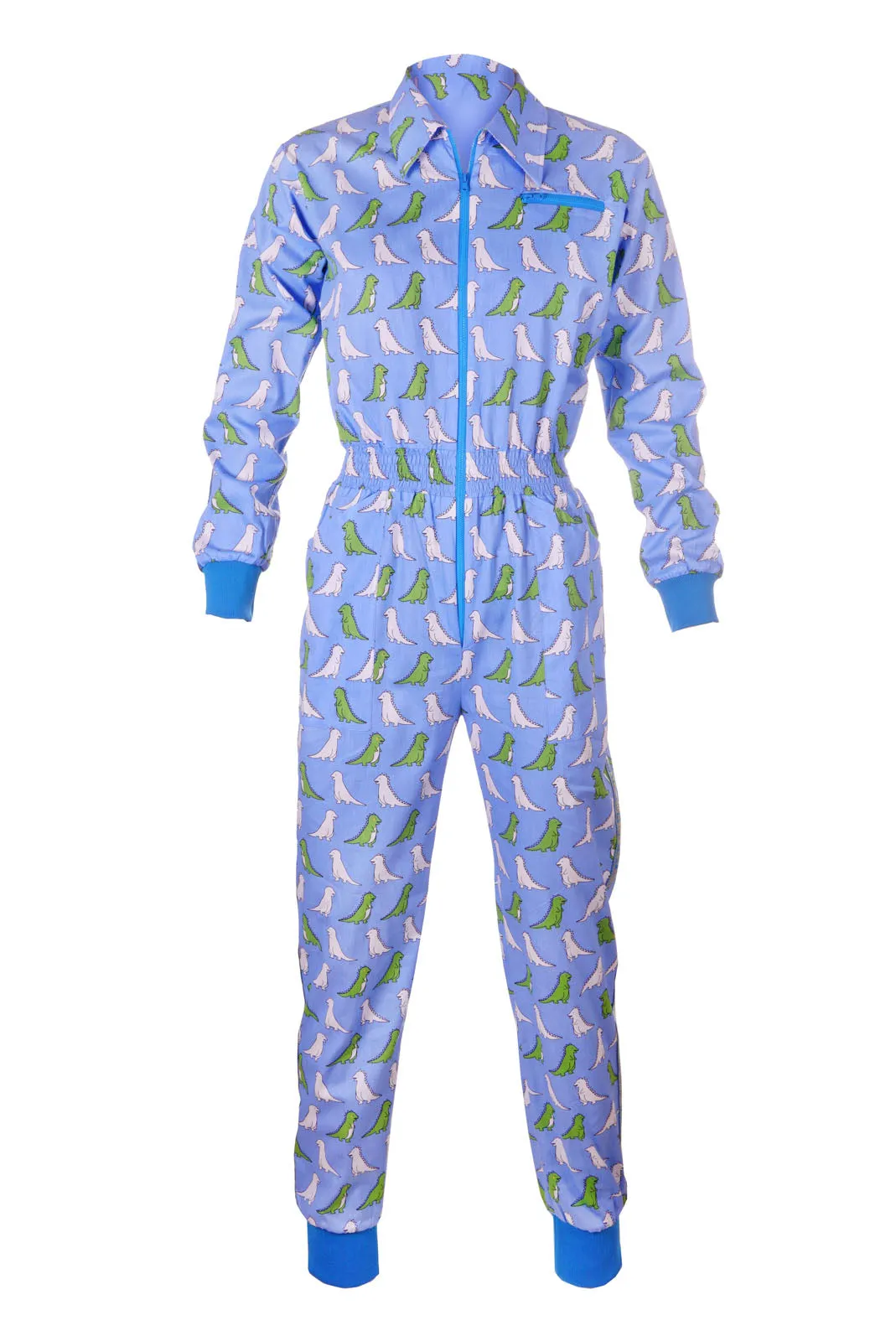 Draw Me A Dino - Blue - Banging Boilersuit - Cinched