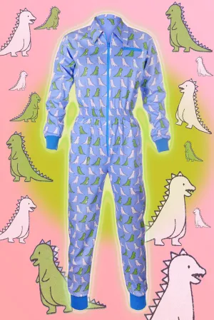 Draw Me A Dino - Blue - Banging Boilersuit - Cinched