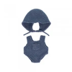 Eco Knitted Romper & Hood (for 21cm doll)