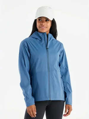 Free Fly Women's Cloudshield Rain Jacket in Heron Blue