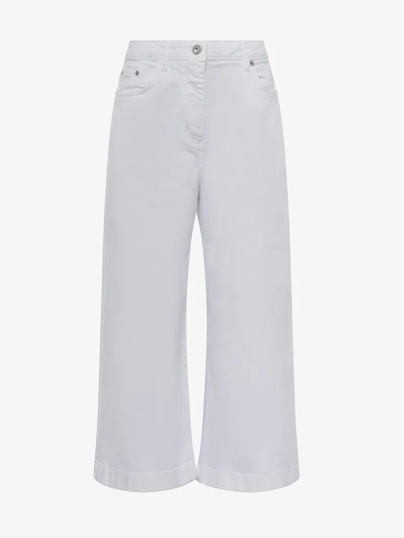 French Connection Comfort RECYCLED White Culottes 74SAQ