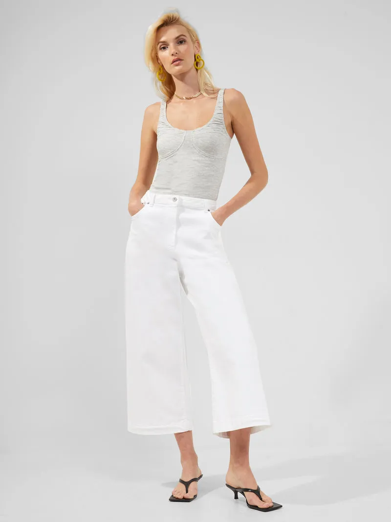 French Connection Comfort RECYCLED White Culottes 74SAQ