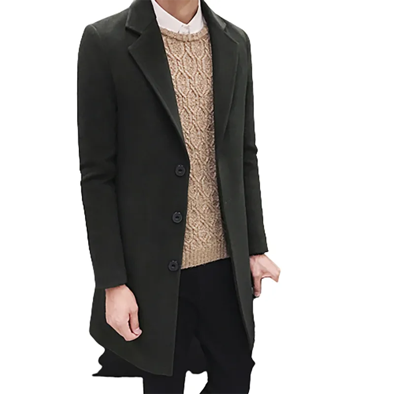 Funki Buys | Jackets | Men's Slim Fit Wool Blend Business Coat