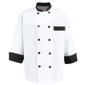 Garnish Chef Coat KT74 - White/BlackTrim