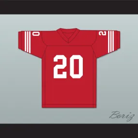 Greg Cima 20 Mustangs High School Red Football Jersey Windrunner 1