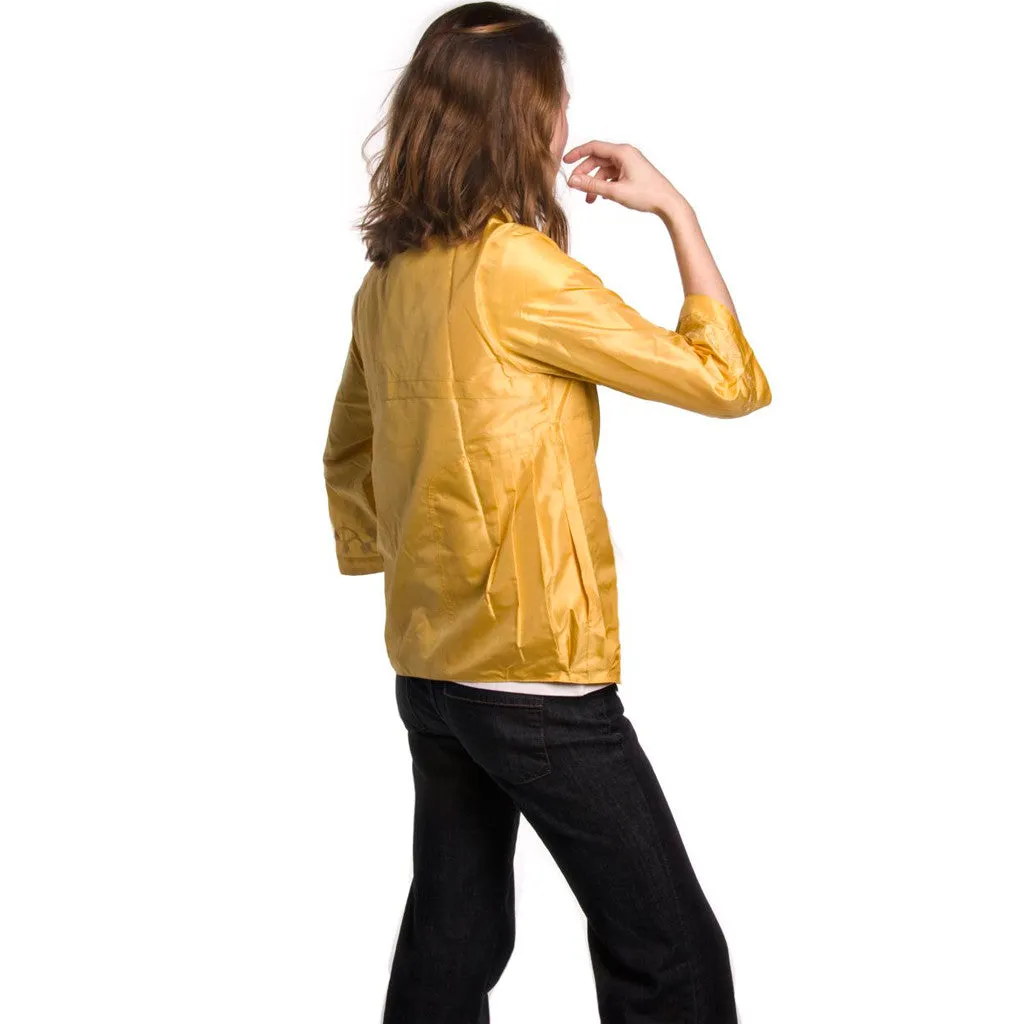 Haldi Yellow Jute Embroidered Jacket