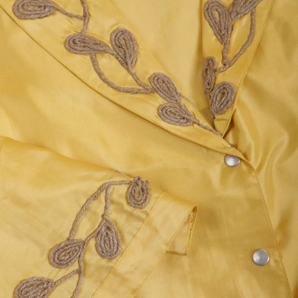 Haldi Yellow Jute Embroidered Jacket