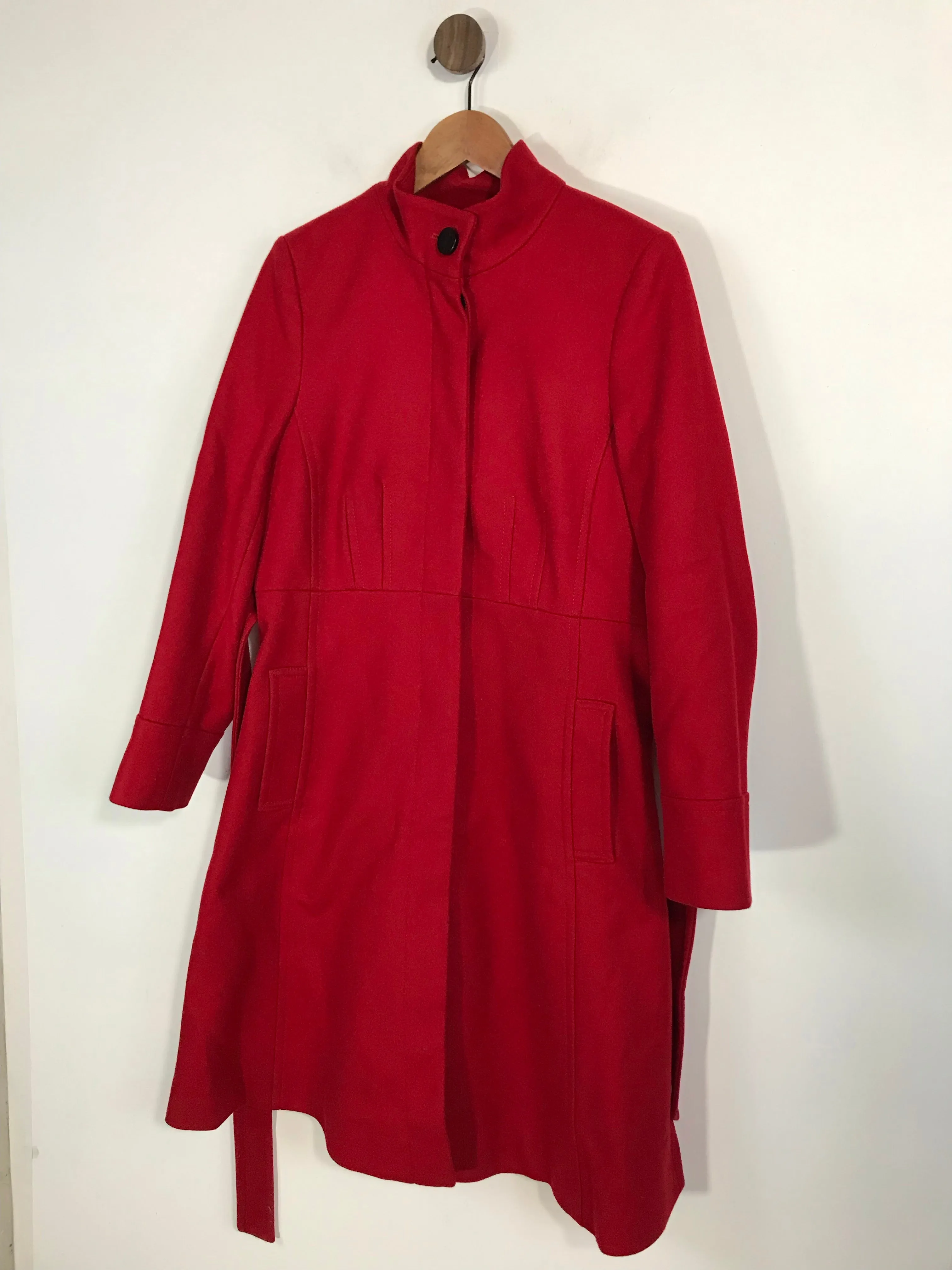 Hobbs Women's Wool Blend Peacoat Coat | UK14 | Red