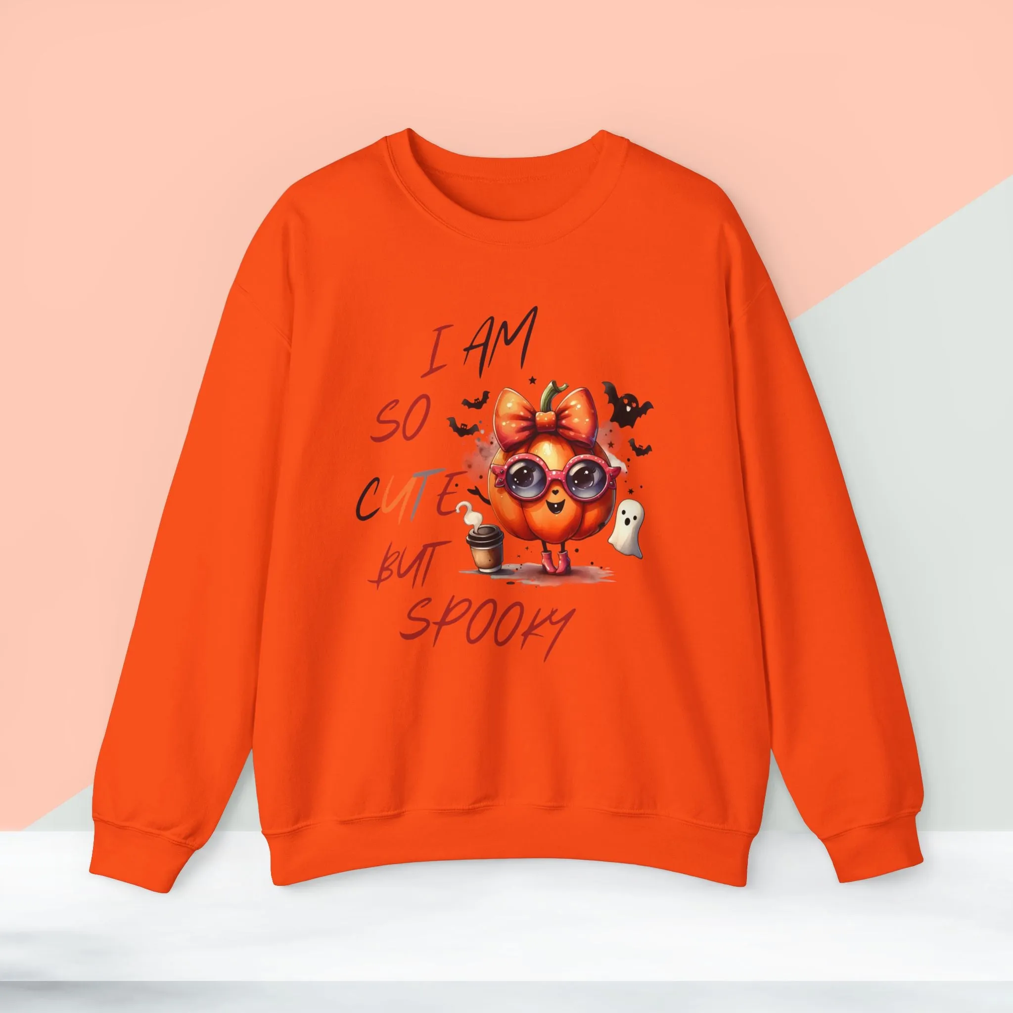 I Am So Cute But Spooky Halloween Sweatshirt, Happy Halloween Sweatshirt - Unisex Heavy Blend Crewneck, Halloween Sweatshirt, Cute Spooky Ghost sweatshirt.