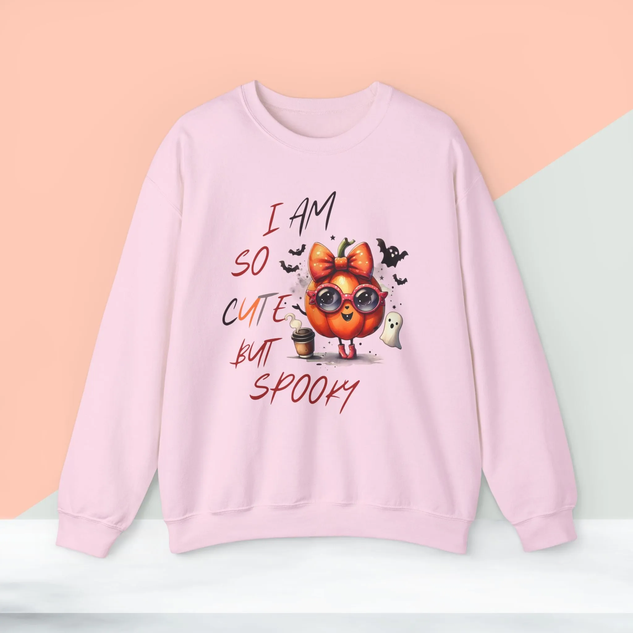 I Am So Cute But Spooky Halloween Sweatshirt, Happy Halloween Sweatshirt - Unisex Heavy Blend Crewneck, Halloween Sweatshirt, Cute Spooky Ghost sweatshirt.