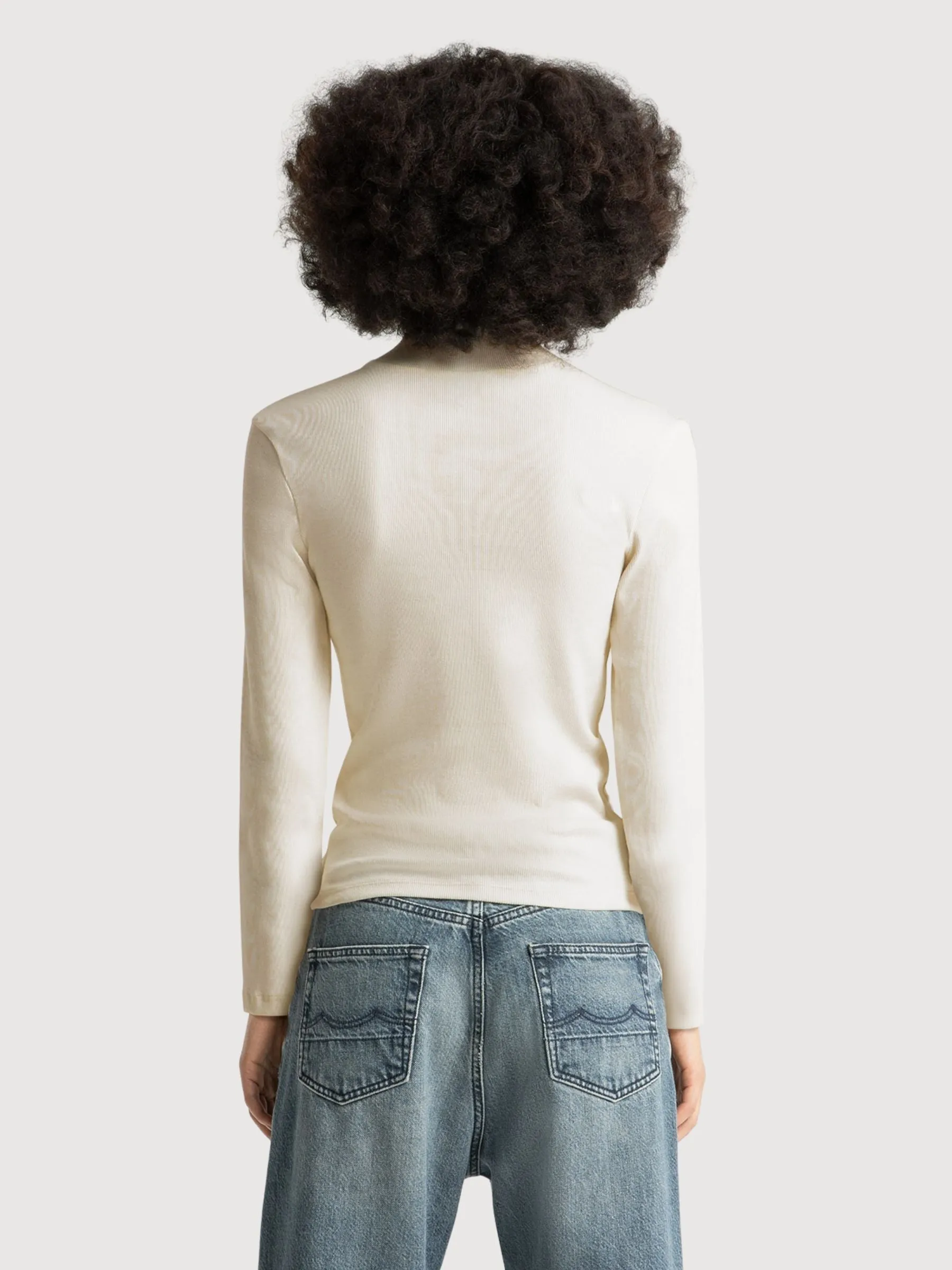 Jacobina White Woman Longsleeve | King Of Indigo