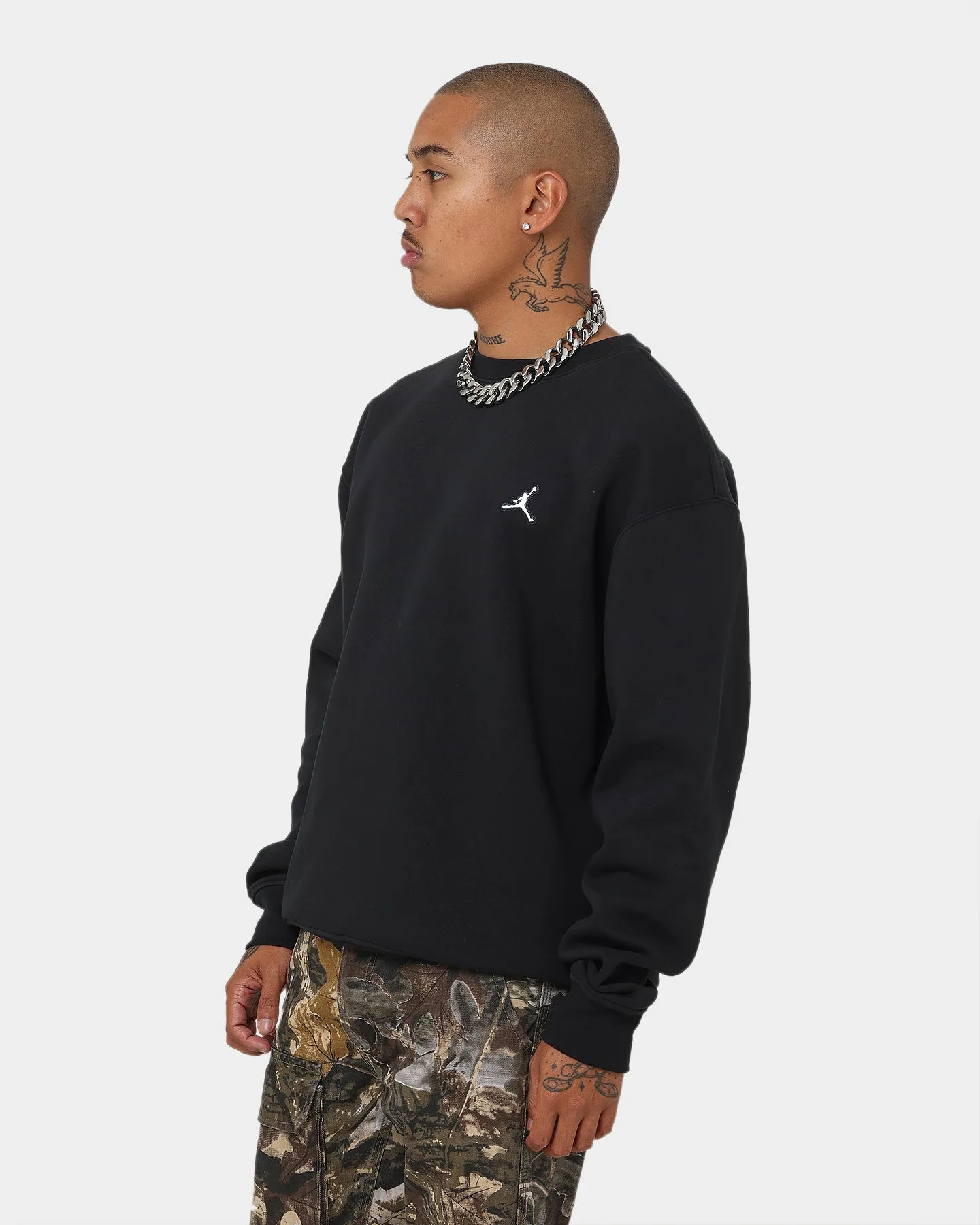 Jordan Essential Fleece Crewneck Black/White