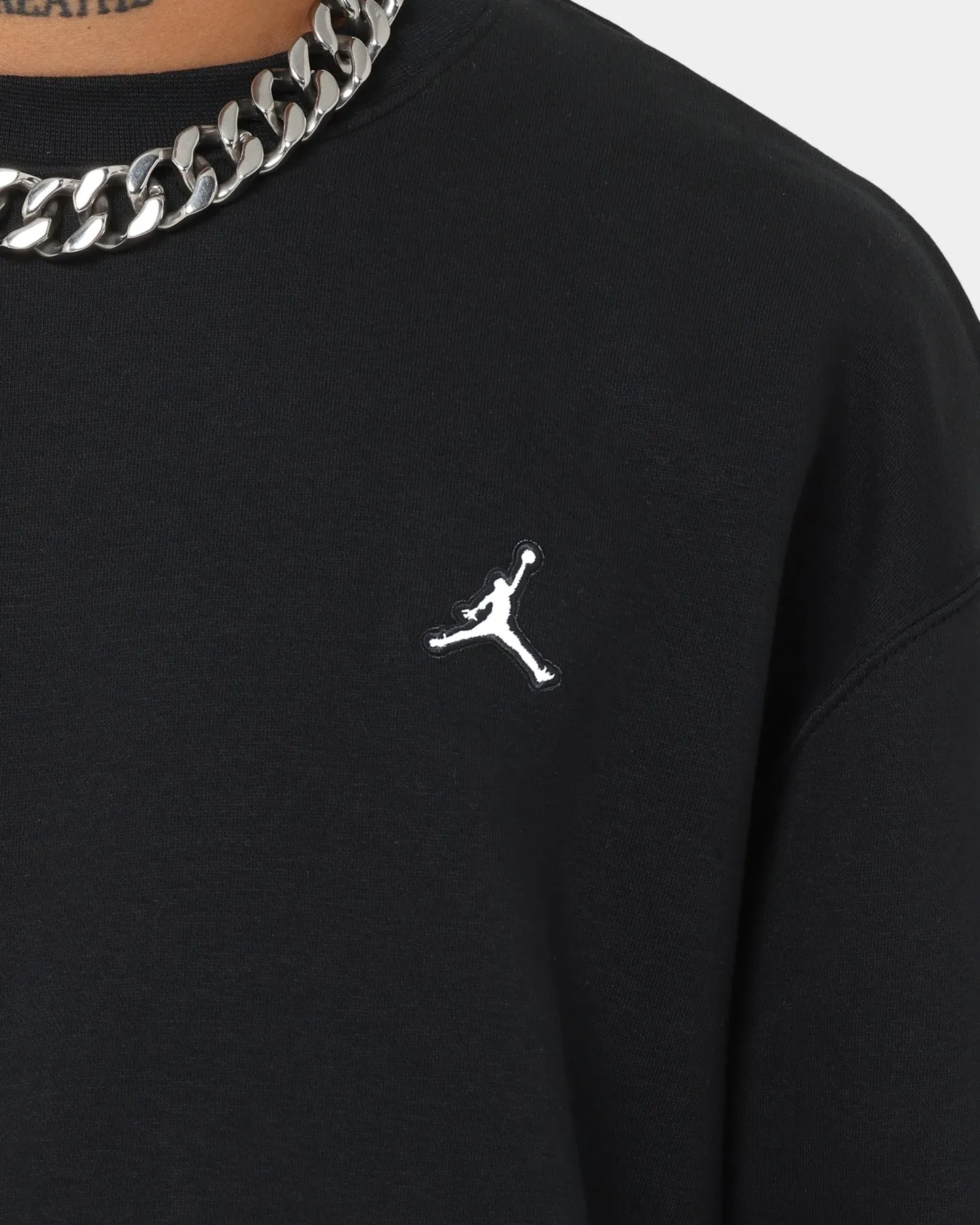 Jordan Essential Fleece Crewneck Black/White