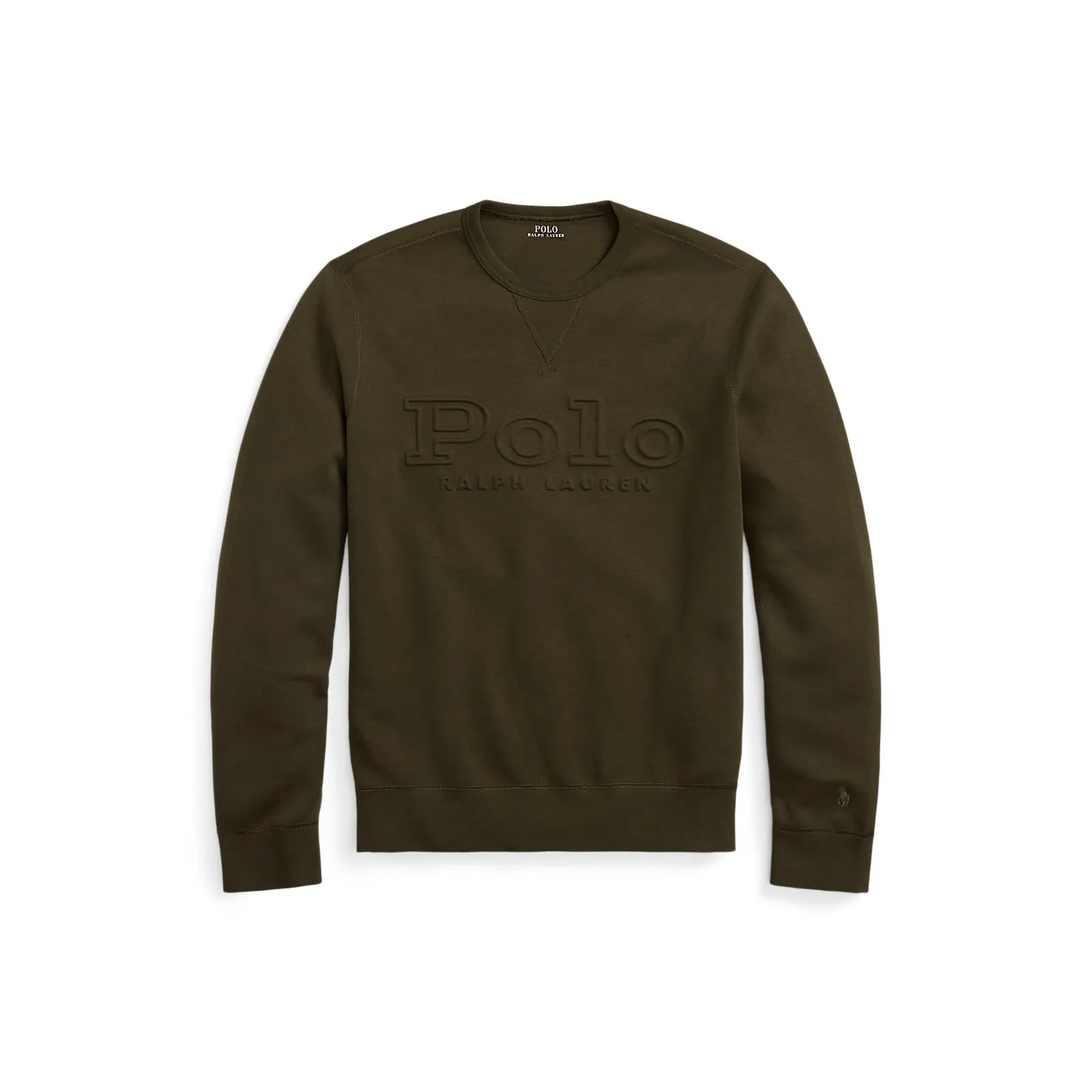 Logo-Embossed Double Knit Sweatshirt - Company Olive