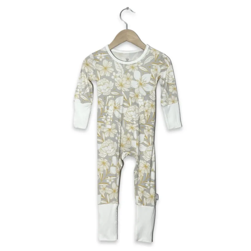 Magnolia Blossom Adaptive Tube Access Kid's Day to Night Romper (NO SNAPS)