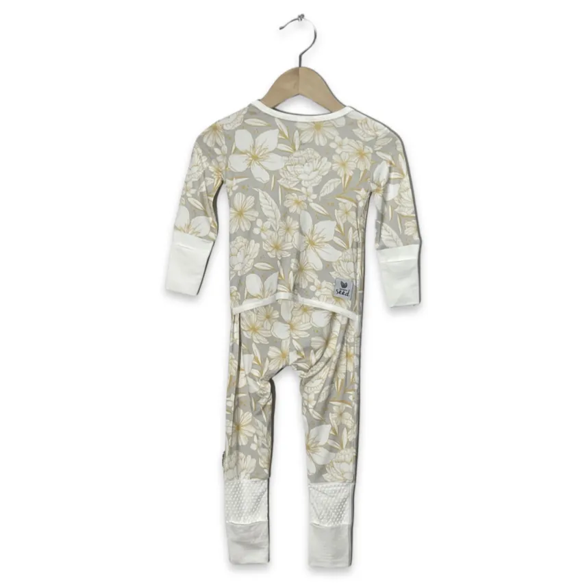 Magnolia Blossom Adaptive Tube Access Kid's Day to Night Romper (NO SNAPS)