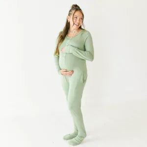 Matcha At Your Leisure Snap Down Romper