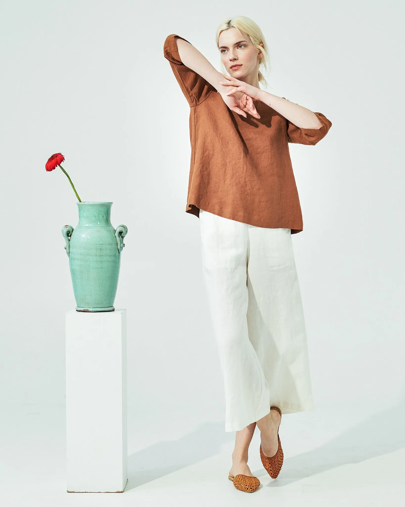 Maxi WELS wide leg linen pants (SS24)