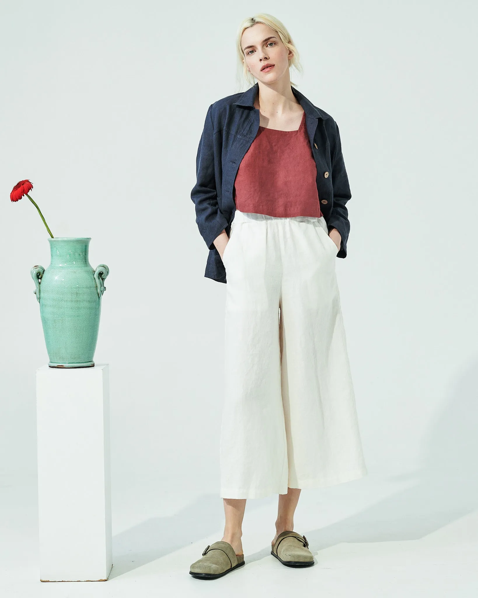 Maxi WELS wide leg linen pants (SS24)