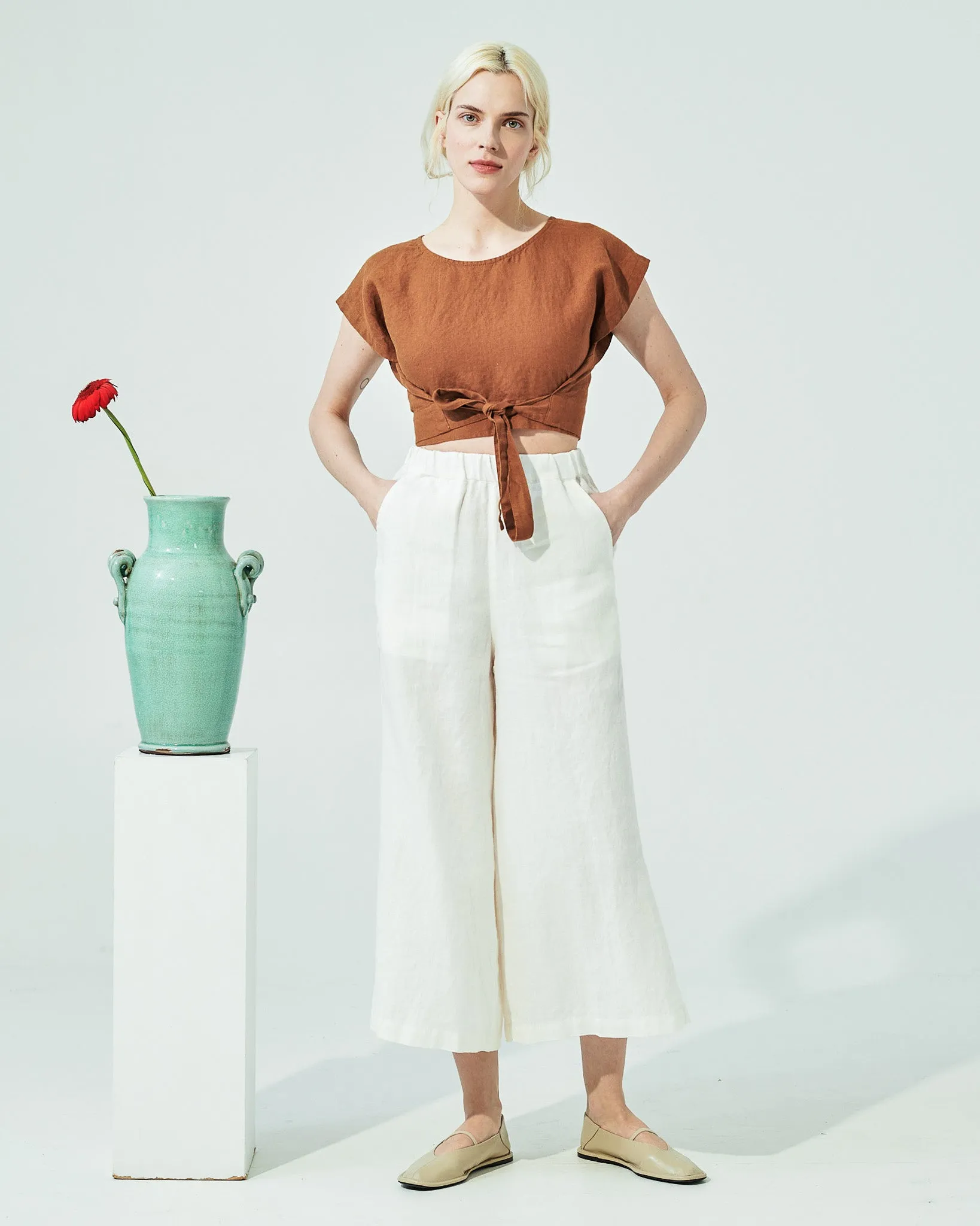 Maxi WELS wide leg linen pants (SS24)