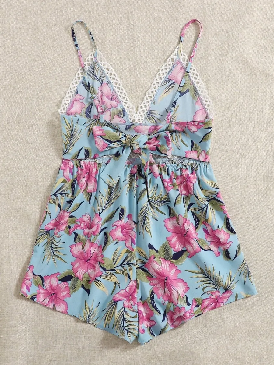 Melito Tropical (Pink) Romper