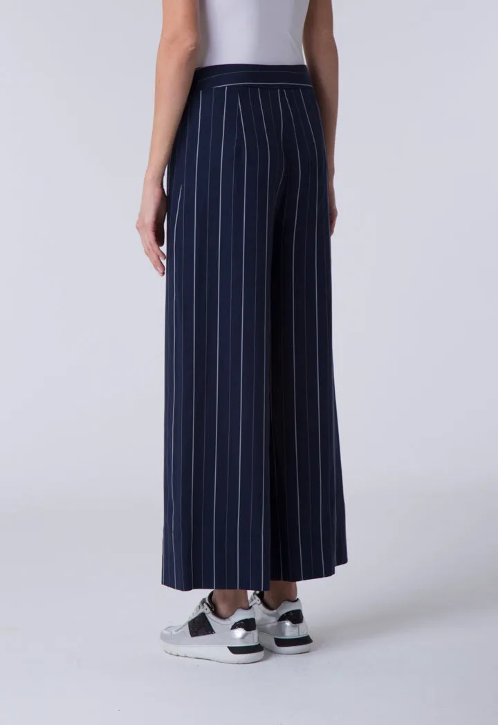 Navy Striped Culottes