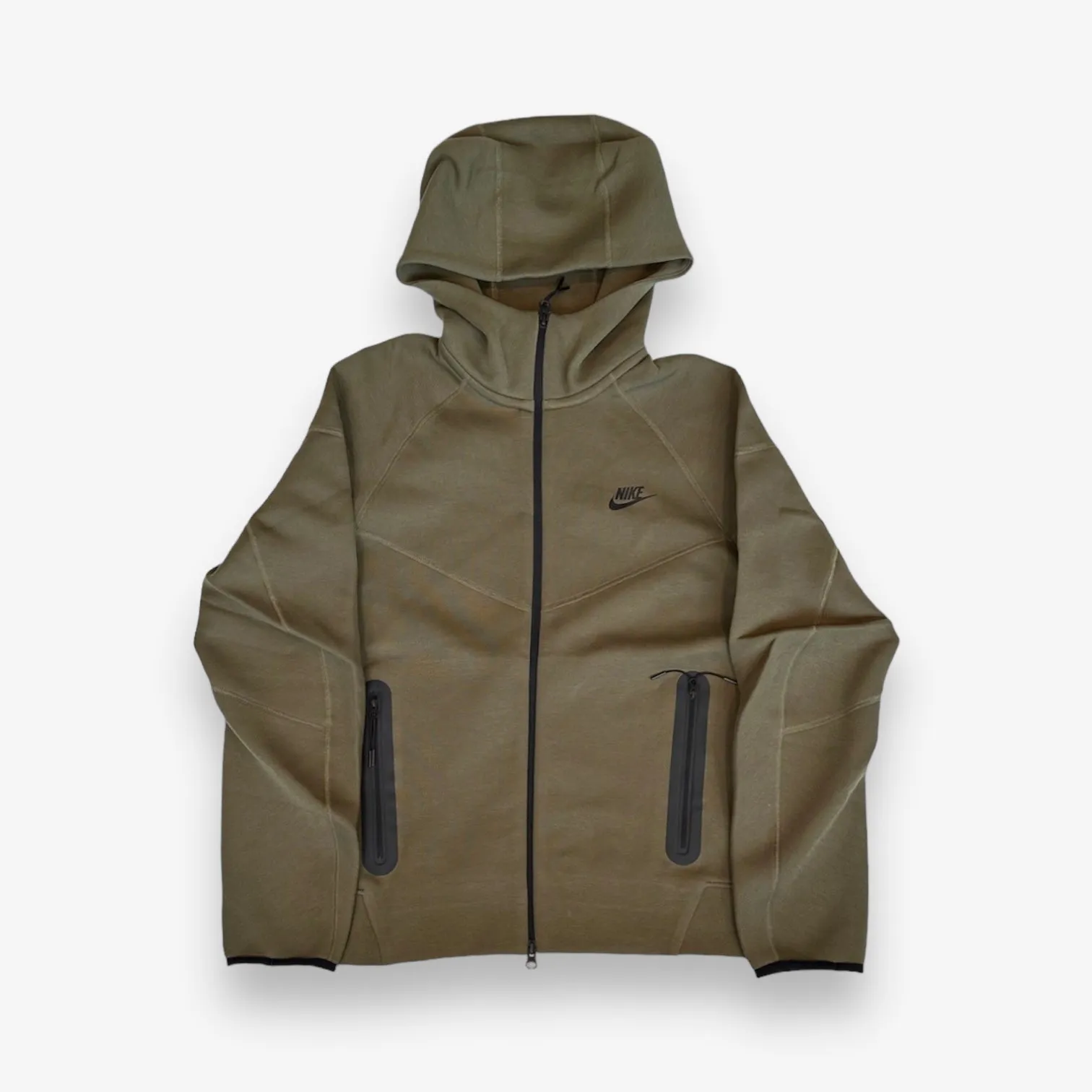 NIKE SPORTSWEAR TECH FLEECE WINDRUNNER Medium Olive Black FB7921-222