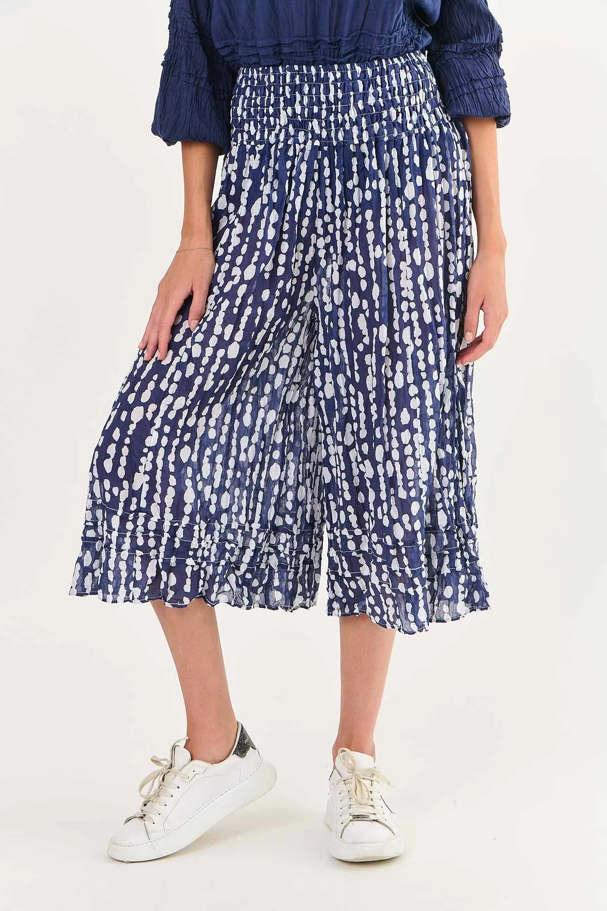 O28 Cropped Culottes in Freshwater Pearl