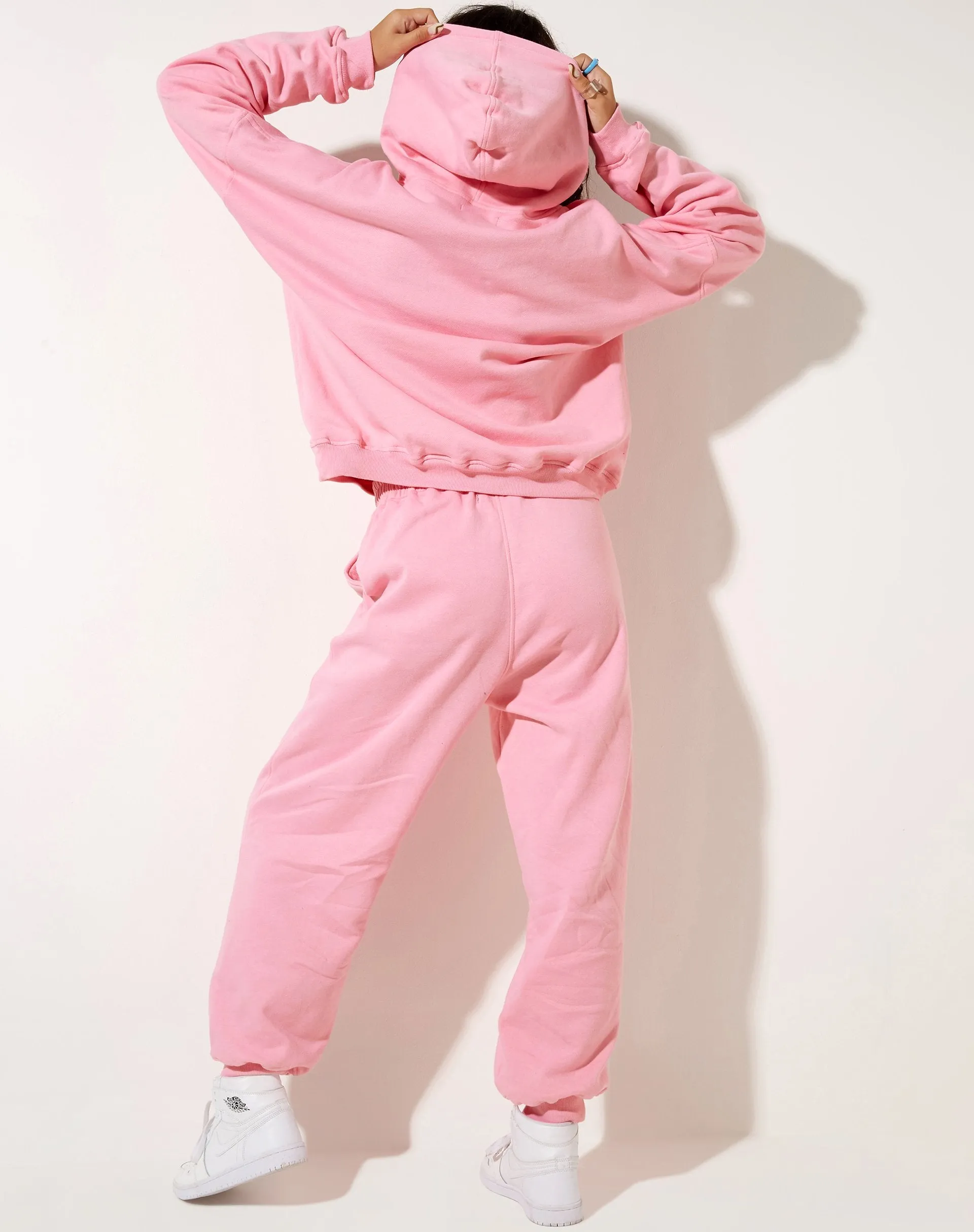 Oversize Hoodie in Peony Pink Nothing Personal