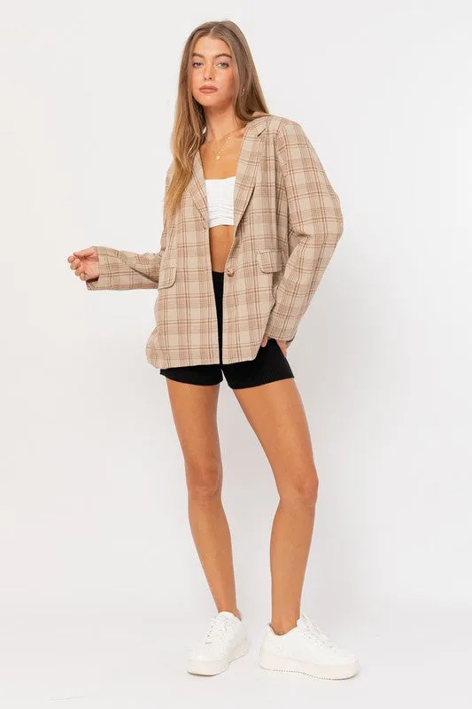 Oversized Plaid Jacket