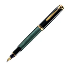 Pelikan Souveran R400 Rollerball Pen - Green with Gold Trim