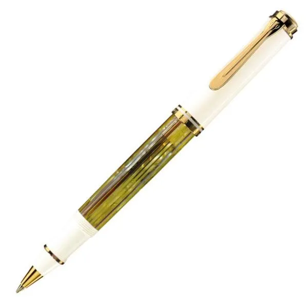 Pelikan Souveran R400 Rollerball Pen - White & Tortoiseshell