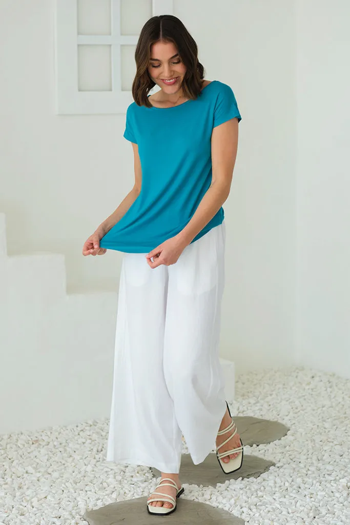 Pia Bamboo Tee - Teal