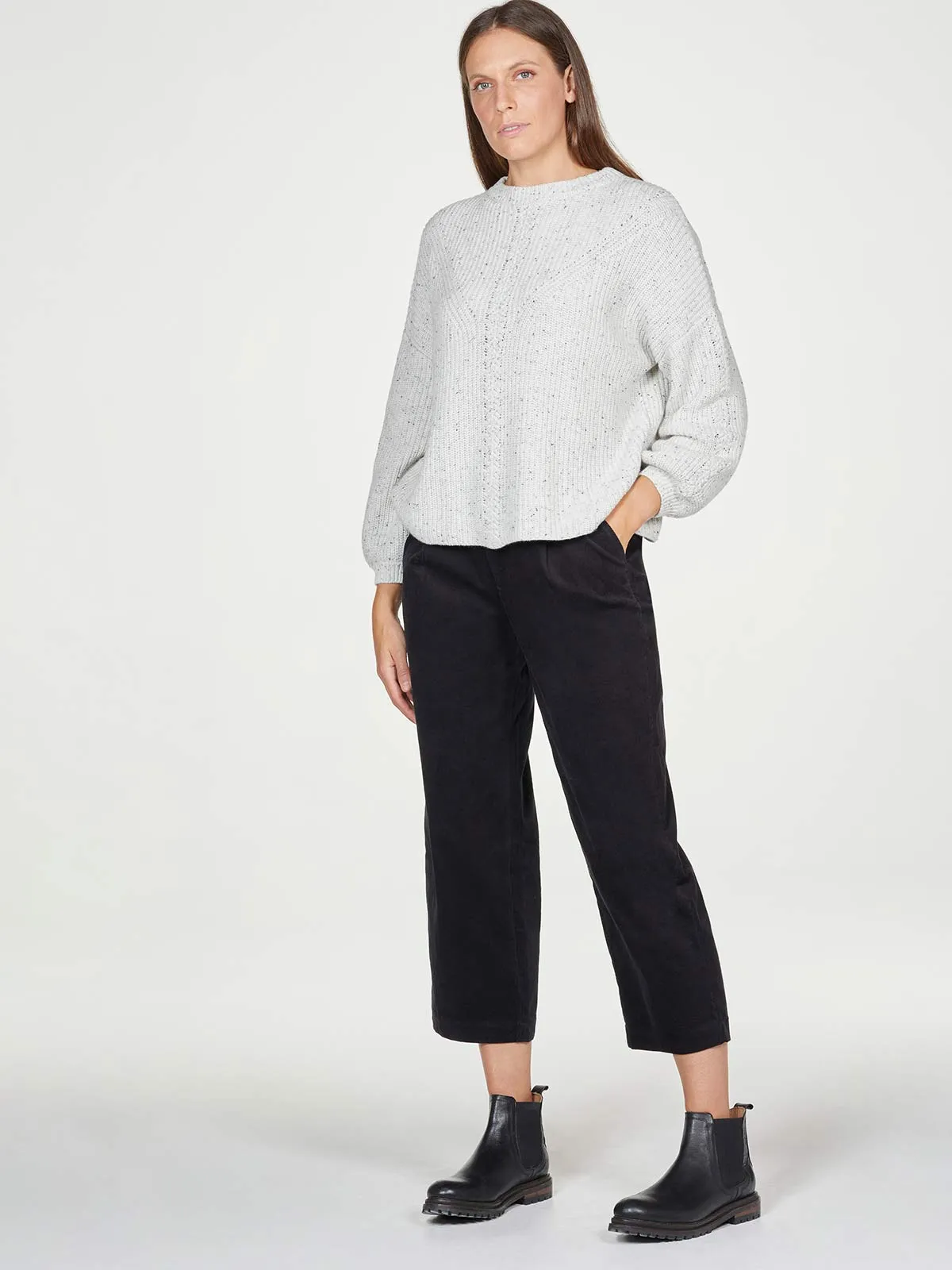 Poppie Organic Cotton Corduroy Pleated Culottes