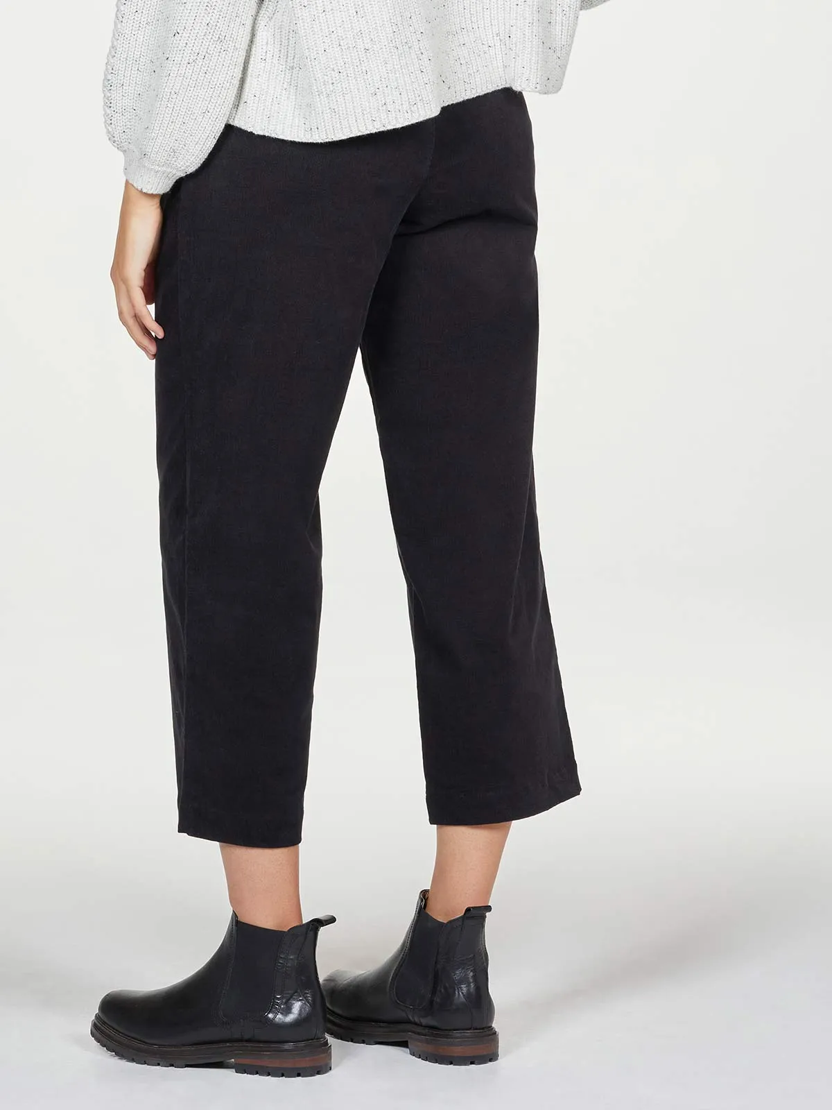 Poppie Organic Cotton Corduroy Pleated Culottes