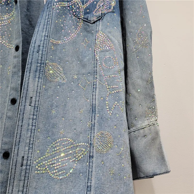 Pre Order:  Starry Sky Sparkling Denim Jacket