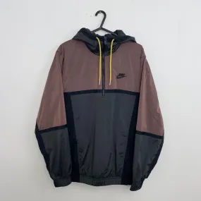 Preowned Nike Sportswear Half Zip Windrunner Jacket Mens Size S Brown Grey Black Pullover