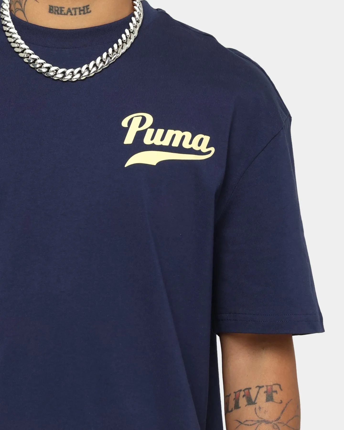 Puma Team Graphic T-Shirt Peacoat