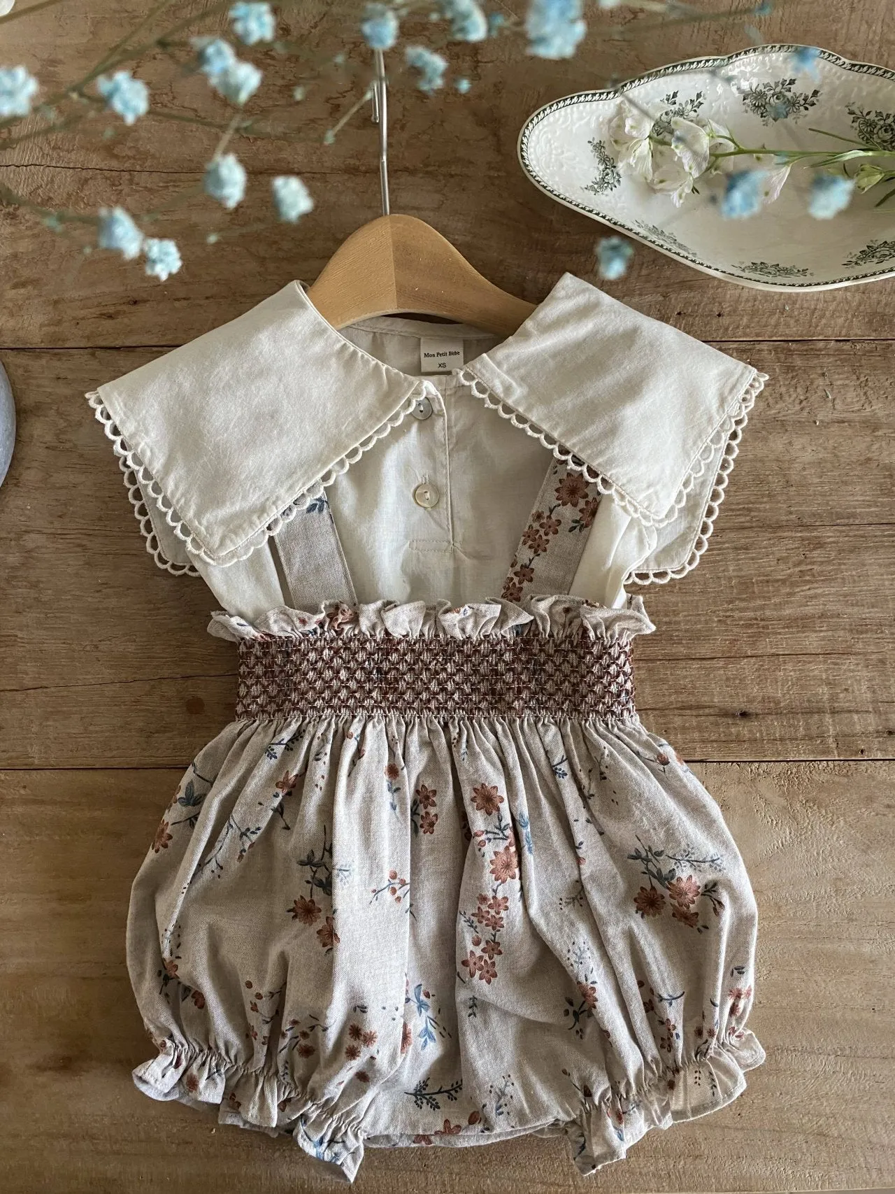 Rev Suspender Romper _Beige