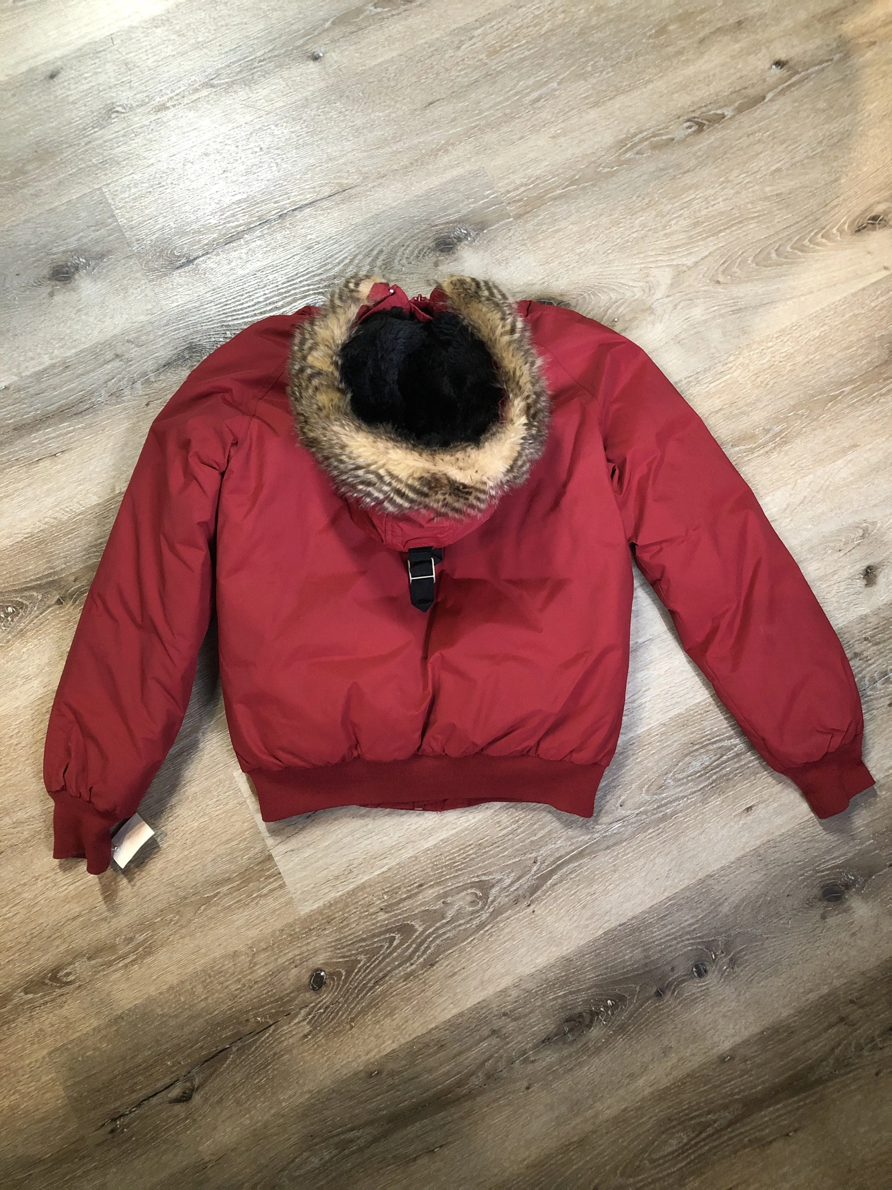 Roots Red Down-filled Bomber Jacket