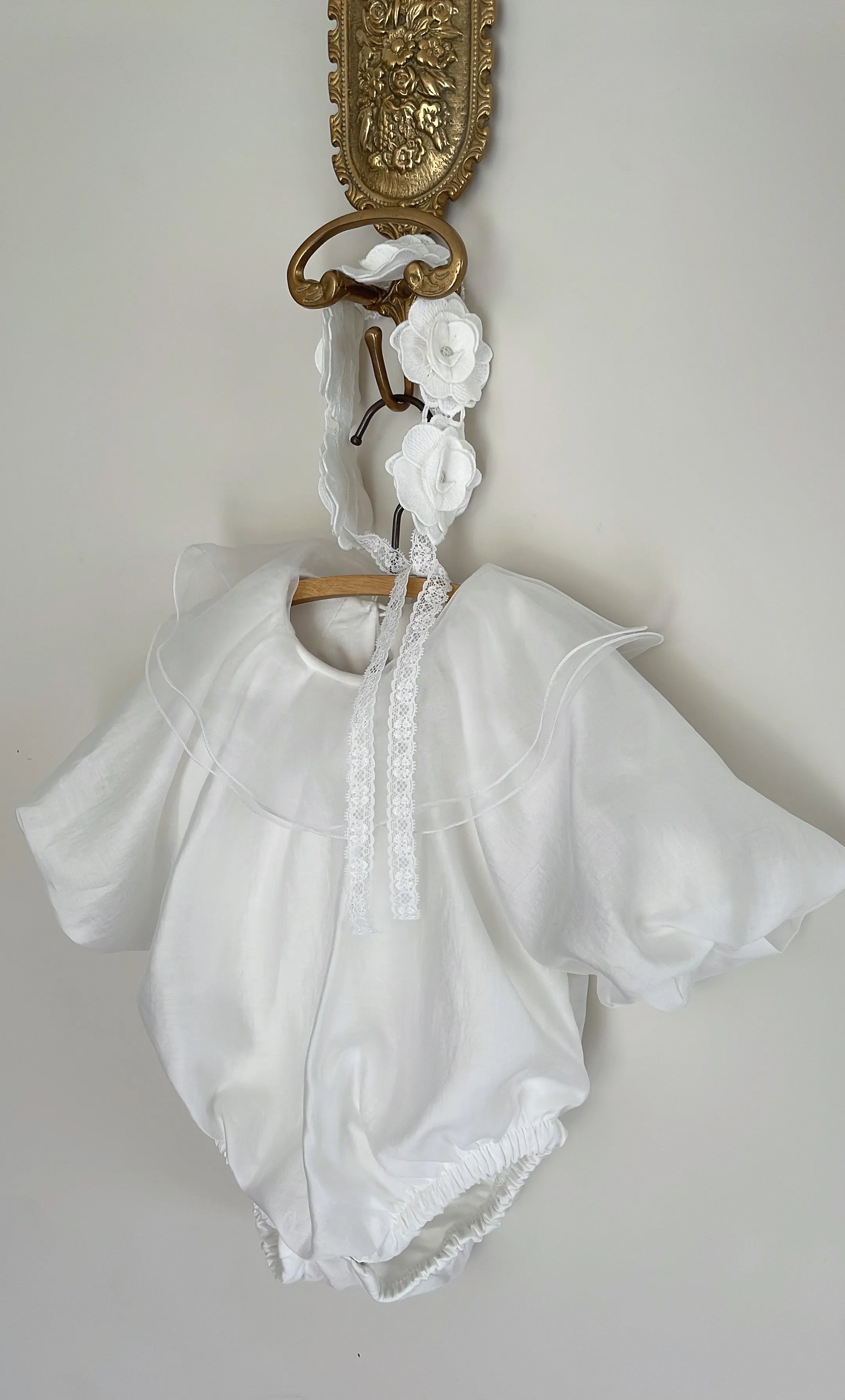 Silk Bebe Romper _ White