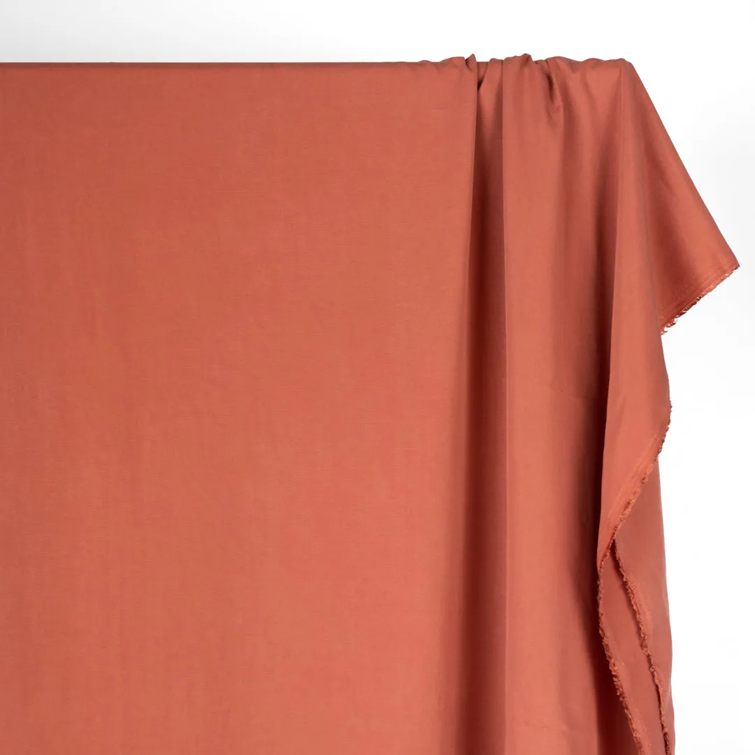 Slubby Lyocell Linen Twill - Persimmon