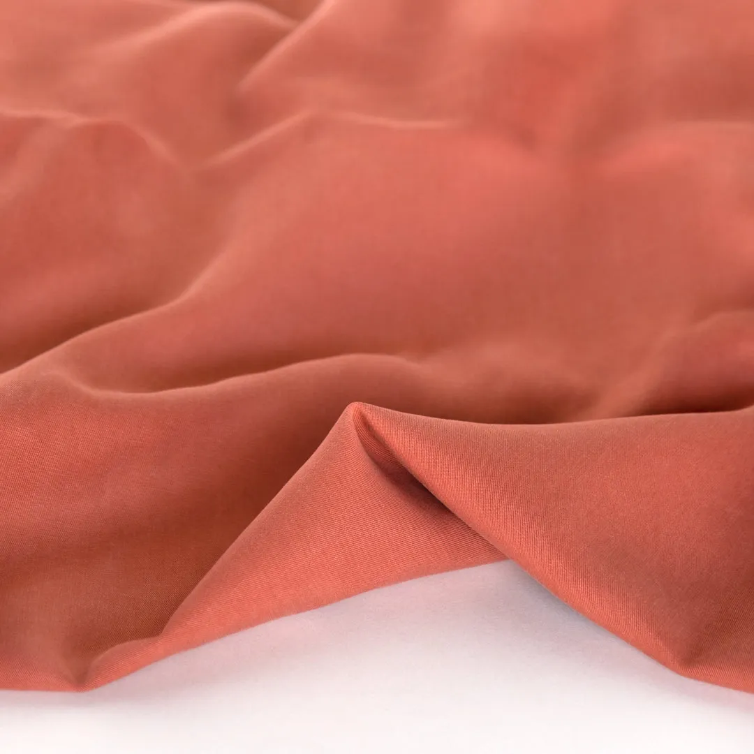 Slubby Lyocell Linen Twill - Persimmon