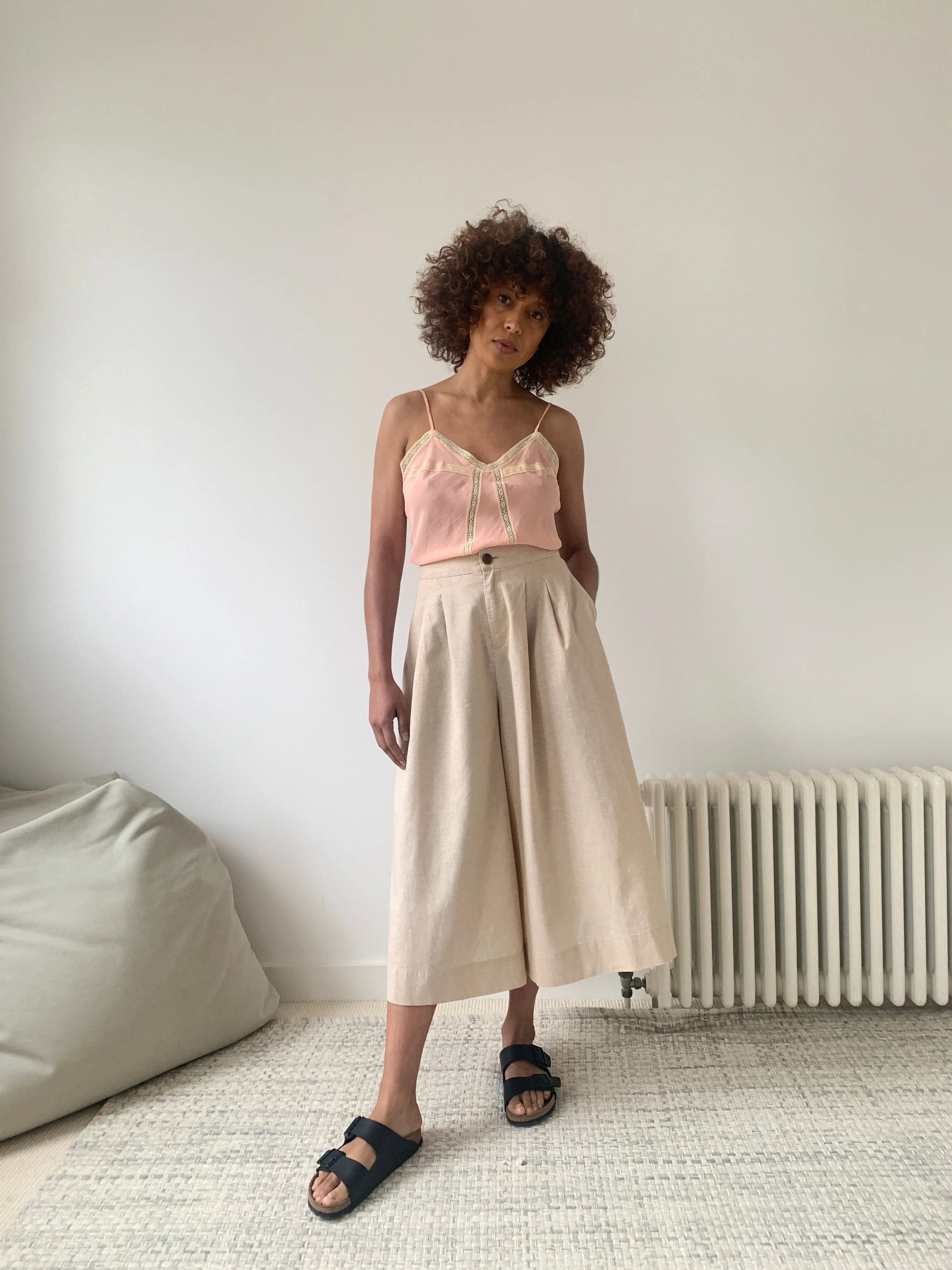 Super wide leg linen culottes