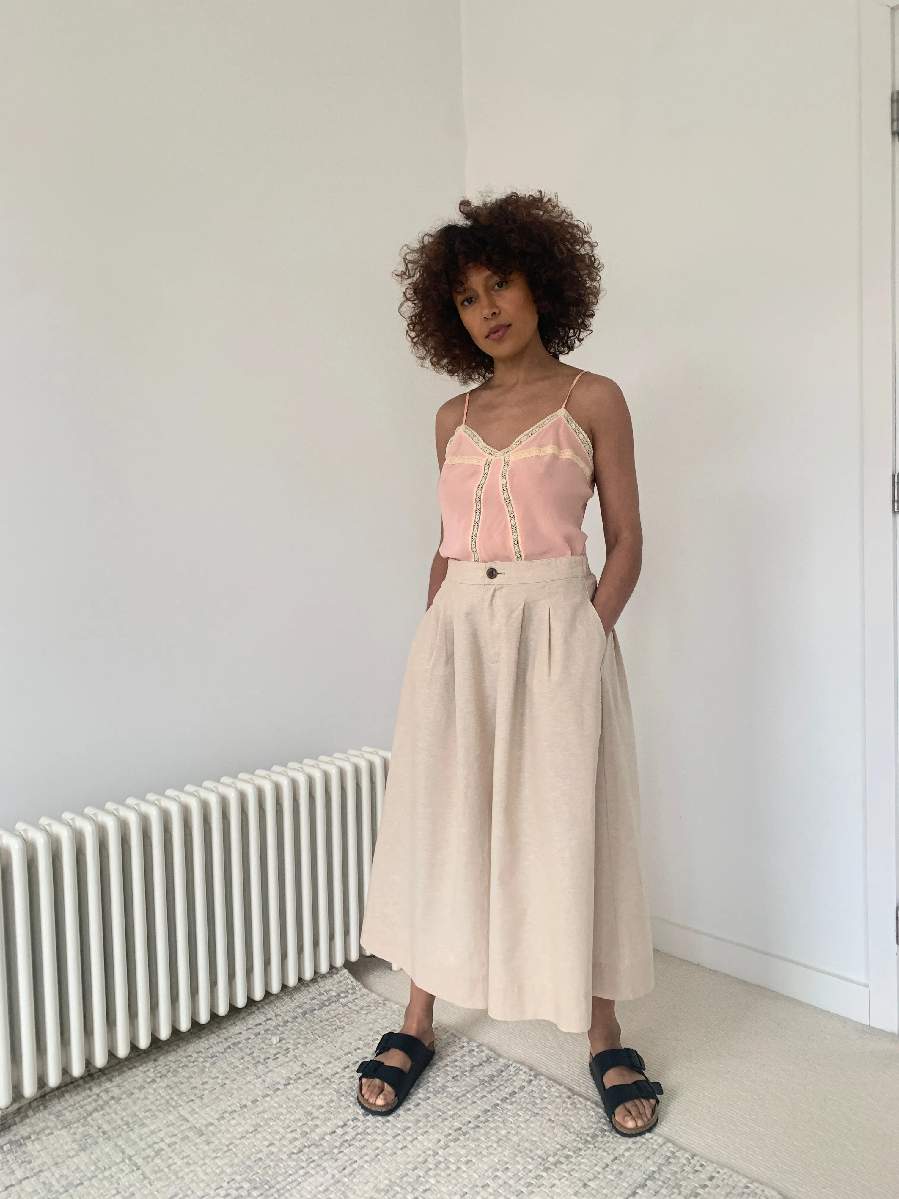 Super wide leg linen culottes