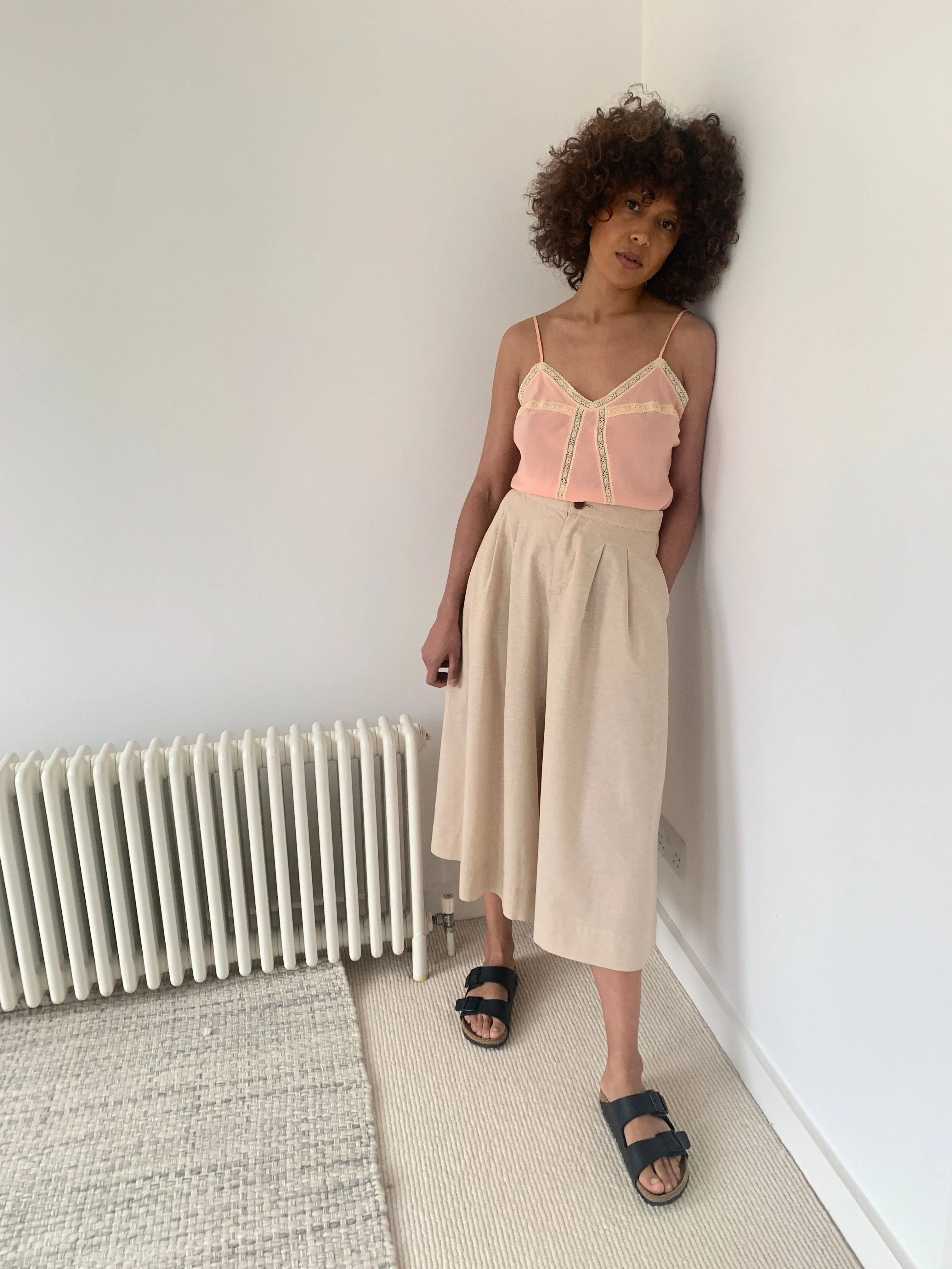 Super wide leg linen culottes