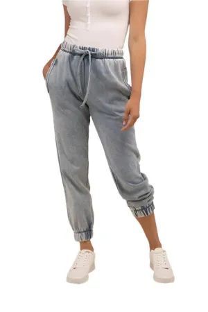 TEEK - Acid Wash Fleece Pocketed Sweatpants