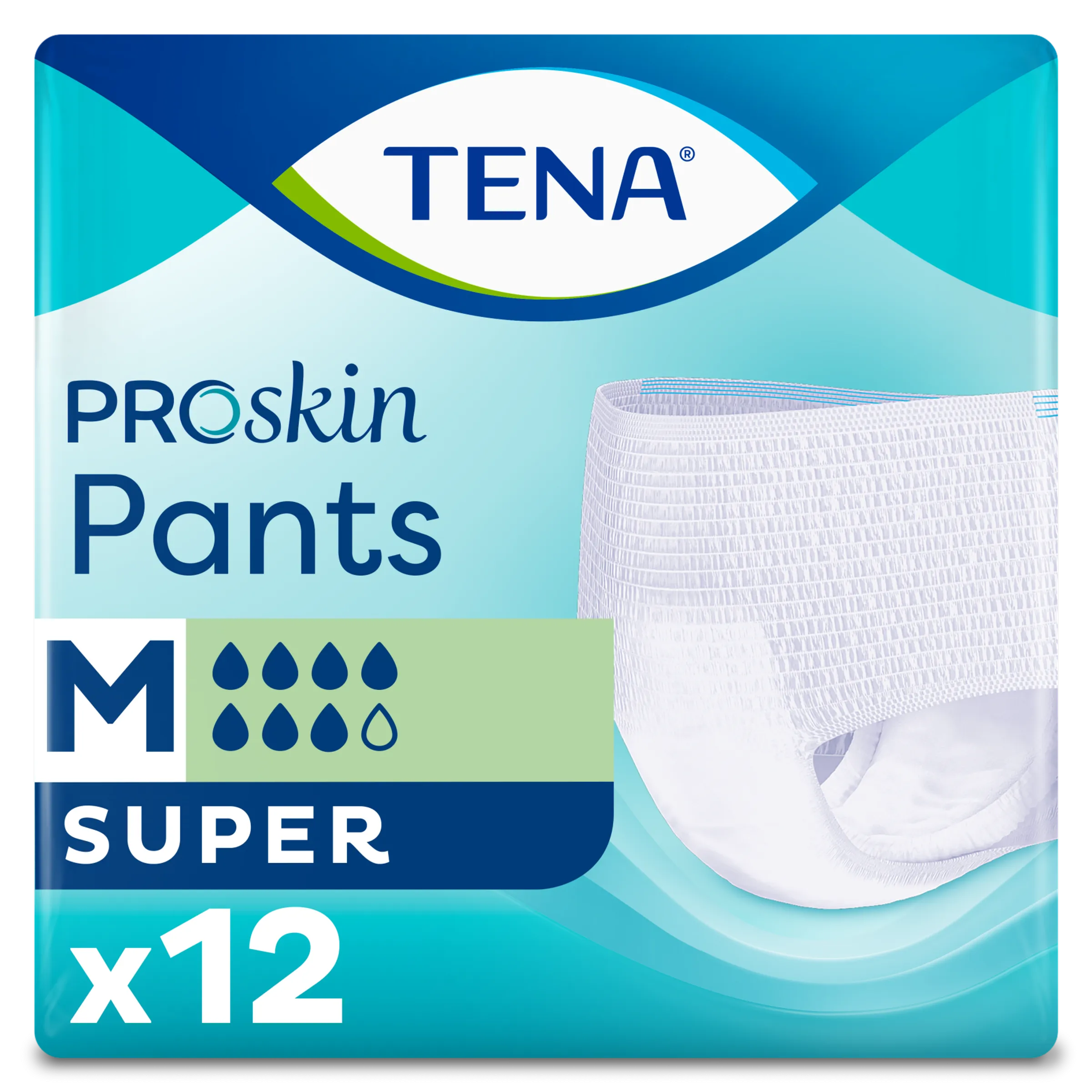 Tena Proskin Pants Super Medium 12 - Superieure absorptie, ademend & comfortabel incontinentie-ondergoed